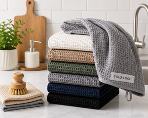 Ensemble de torchons de cuisine de haute qualité en coton premium, ultra absorbants, séchage rapide, doux, réutilisables, pour la cuisine, la salle à manger et la maison - Product Image 2