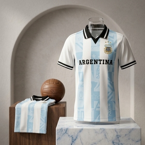 เสื้อโปโลทีมสไตล์เรโทรสำหรับการแข่งขันฟุตบอล - Product Image 3