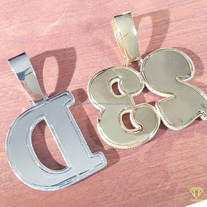 Declaración 40 colgante collar celebrar la vida personalizado Iced VVS laboratorio crecido diamante 925 Plata enlace cubano Hip Hop joyería - Product Image 4