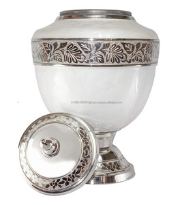 Urna Funeraria de Latón Blanco Perla al por Mayor, Estilo Americano, 10 Pulgadas, Urna de Alta Calidad con Grabado Conmemorativo para Cenizas Humanas, de Mascotas o Adultos - Product Image 5