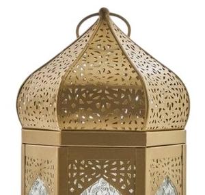 Lanterne rustique unique en métal et verre avec finition dorée brillante, lanternes à bougies en métal pour la décoration extérieure de la maison, personnalisables - Product Image 6