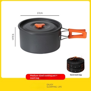 Outdoor Cookware Camping Cookware Picnic Equipment Complete Camping Kettle Kitchenware Frying <b>Pot</b> Set - Product Image 4