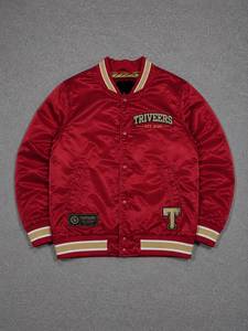 Trending Custom Red Satin Varsity <b>Jacket</b> <b>Men</b> Embroidered Bomber <b>Jacket</b> Premium Baseball <b>Jacket</b> OEM ODM Manufacturer 2026 - Product Image 4
