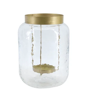 Acube Industries Handmade Organic Jar Glass <b>Lantern</b> <b>Gold</b> Metal Frame Base Home Decoration Christmas Use High Quality Model - Product Image 4