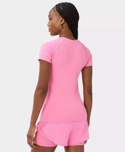 Camiseta Deportiva Corta sin Costuras para Mujer, Talla Grande, Impermeable, a la Moda, para Fitness y Yoga - Product Image 3