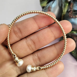 Pulsera de Perlas Naturales de Agua Dulce con Diseño Elegante, Resistente al Deslustre, Perfecta para la Oficina, Citas Nocturnas y Ocasiones Especiales - Product Image 4