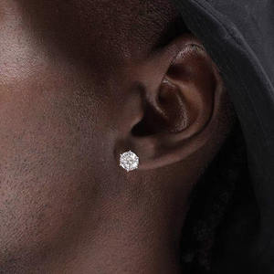 Pendientes de Diamantes de Moissanita de Alta Calidad con Cierre Seguro y Brillo Intenso para Mujer, para Uso Diario y Formal - Product Image 2