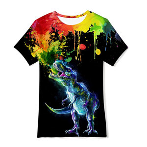 Custom <b>Mens</b> <b>Blue</b> Flame Dragon Sublimation Sports T Shirt Quick Dry Polyester Graphic Running Gym Performance Training Jersey Tee - Product Image 4