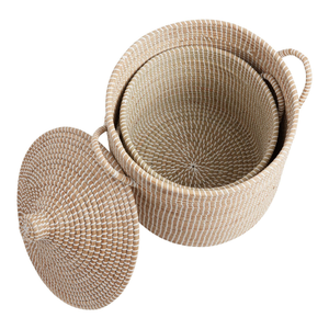 Juego de Cestas de Almacenamiento de Mimbre Rústico para Organización de Dormitorios, Material Ecológico Natural, Cestas Tejidas, Precio al por Mayor para Importadores Globales - Product Image 2