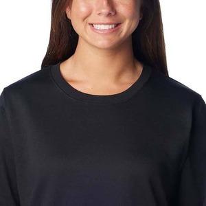 Sweat-shirt personnalisé pour femme en coton épais, sweat-shirt uni à manches longues pour femme - Product Image 5