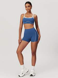 Ensemble de yoga pour femmes le plus vendu, sur mesure, à motif uni, léger et disponible en grandes tailles, avec design sans manches - Product Image 2