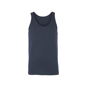 Camiseta sin mangas para hombre, de color sólido, transpirable, de secado rápido, tejida, 220g, poliéster, cuello redondo, informal, deportiva. - Product Image 1