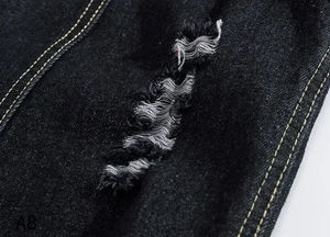 Chaleco vaquero estampado de moda para hombre, estilo otoñal, lavado, rasgado, ajustado, sin mangas, transpirable, con botones, estilo cowboy, hip hop, ropa de calle, prenda exterior - Product Image 2