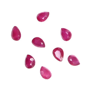 Rubis naturels de Bangkok, formes poire calibrées 6x7mm, pierres précieuses de rubis naturelles facettées en vrac pour la fabrication de bijoux, prêtes à l'emploi - Product Image 3