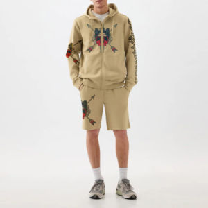 Nouveautés : Ensemble personnalisé pour homme, sweat à capuche et short, mélange coton et polyester, ensemble de survêtement court, sweat à capuche et short pour homme - Product Image 1