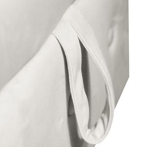 Chaise longue moderna beige in velluto per interni con braccioli arrotolati e cuscino contenitore per camera da letto - Product Image 5