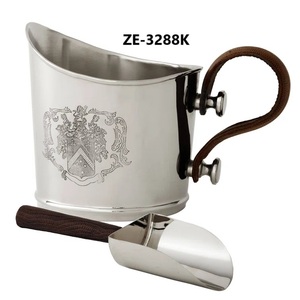 Luxury Stainless Steel Ice Bucket Handmade Artisan Hammered Finish Beverage Cooling <b>Mirror</b> Finish 5L Round Asian Zen Party - Product Image 2