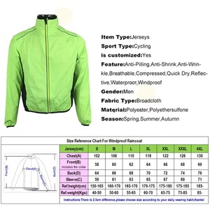 Chaqueta Impermeable <span class=keywords><strong>para</strong></span> Ciclismo, Reflectante, Transpirable, Cortavientos, Ligera, <span class=keywords><strong>para</strong></span> Bicicleta de Montaña y Carretera, en Naranja, Negro, Amarillo y Verde - Product Image 5