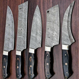 Juego de Cuchillos de Chef de Acero de Damasco con Recubrimiento en Polvo BK Industries, Mangos de Palisandro, Cinco Piezas, Hechos a Mano, Personalizados, OEM, Profesionales - Product Image 2