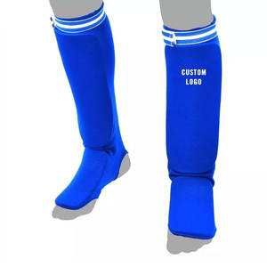 Nuevas Espinilleras de Tela Personalizadas OEM, en Oferta, a Bajo Precio, para Boxeo, con Logotipo Impreso, Hechas en Pakistán - Product Image 1