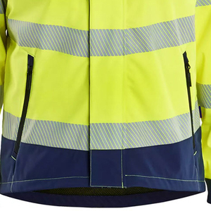 Veste de sécurité réfléchissante haute visibilité, résistante à l'eau, à capuche, jaune-vert, vêtements de travail softshell, fournisseur de logo personnalisé - Product Image 6