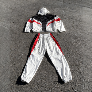 Conjunto Deportivo Personalizado con Logotipo, Chaqueta Cortavientos Ligera y Transpirable para Otoño, Traje Deportivo Holgado de Nailon - Product Image 1