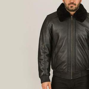 Veste d'hiver pour homme de qualité supérieure au meilleur prix, en cuir véritable, coupe-vent, imperméable, teinte unie, toutes tailles disponibles - Product Image 3