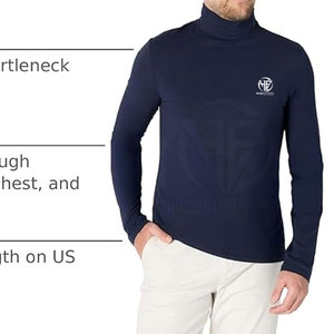 Contemporary Casual Clothing High <b>Neck</b> Stretch Long Sleeve Top for Cool Season <b>Men</b> <b>Turtle</b> <b>Neck</b> Shirt - Product Image 5