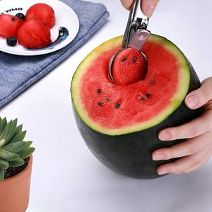 Cuillère à glace en acier inoxydable avec poignée de déclenchement facile |   Cuillère à glace robuste pour desserts et produits surgelés - Product Image 3