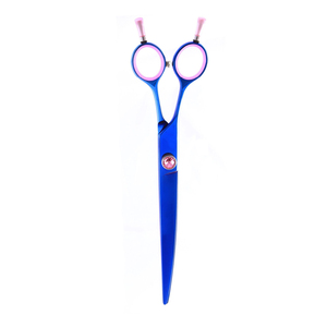 Ciseaux de toilettage pour animaux de compagnie très demandés, couleur bleu titane, lames courbées affûtées, outils de coupe de poils pour animaux de compagnie pour droitiers, ciseaux pour animaux de compagnie - Product Image 2