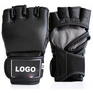 Guantes de Piel para MMA con Palma Abierta Personalizados OEM para Hombre, Guantes de Entrenamiento Transpirables para Muay Thai con OEM - Product Image 1