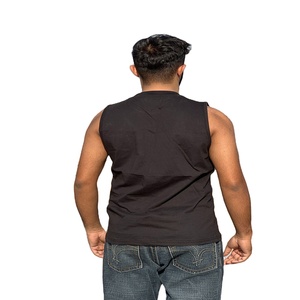 Precio barato de fábrica Logotipo personalizado Muscle Fit Plain Tank Tops Sin mangas Entrenamiento 100% Algodón Hombres camiseta sin mangas - Product Image 4
