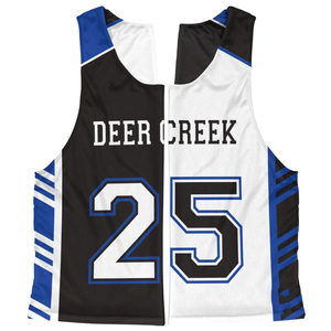 Deer Creek 25 Camiseta de lacrosse personalizada, blanca, negra, azul, con estampado por sublimación, camiseta sin mangas de poliéster de secado rápido, unisex, para adultos - Product Image 5