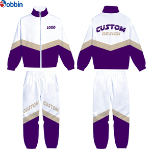 Ensembles de survêtements coupe-vent imprimés pour l'hiver, haute qualité, personnalisés, streetwear unisexe pour hommes, ensemble veste zippée en nylon et pantalon de survêtement, grandes tailles - Product Image 4