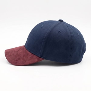 Gorra de Béisbol Exclusiva de Lujo, Bicolor Azul Marino y Marrón, con Visera de Gamuza, Seis Paneles Curvos, Estilo Dad Hat, Moda Urbana, OEM - Product Image 2