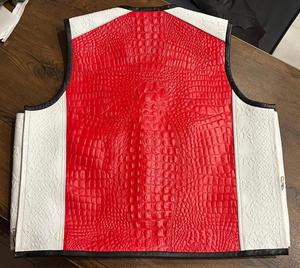 Gilet de moto en cuir véritable de qualité supérieure personnalisé pour hommes, imperméable et respirant, taille plus, fabriqué au Pakistan - Product Image 2