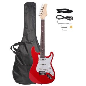 Rosewood Fingerboard Electric Guitar with Shoulder Strap Includes Guitar Bag Picks Cord Hex Wrench Tool - Product Image 2