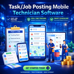 Plataforma Inteligente de Gestión de Técnicos y Publicación de Trabajos con Aplicación Móvil y Seguimiento de Trabajo en Tiempo Real - Product Image 1
