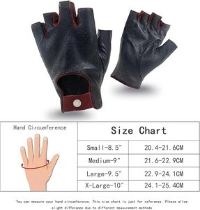 Custom <b>Men</b>’s Leather Driving <b>Gloves</b> <b>Fingerless</b> Perforated Motorcycle <b>Gloves</b> with Snap Closure - Product Image 3