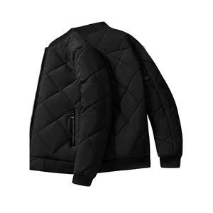 Chaqueta de plumón con capucha para hombre, negra, acolchada, abrigo de invierno, 200 gramos, cálida, gruesa, ropa exterior, chaqueta de plumón al por mayor - Product Image 3