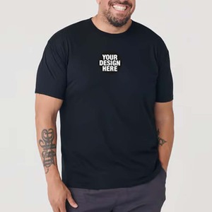 T-shirt de sport respirant en coton de bambou pour homme, vêtements de sport personnalisés avec logo - Product Image 1