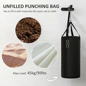 Support mural pour sac de frappe vide avec gants de boxe, ensemble de fixation pour sac de frappe lourd pour l'entraînement de Muay Thai et de MMA - Product Image 3