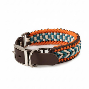 Luxury <b>braided</b> leather dog collar with durable buckle for secure fit and long lasting performance for sale in low price - Product Image 1