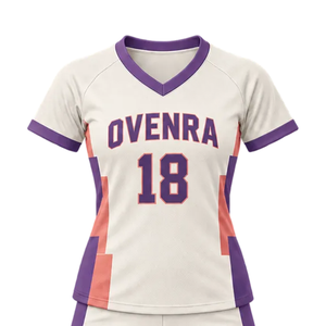 Ensemble uniforme de football sublimé pour femmes, maillot à col en V et manches courtes, short assorti, tenue de club personnalisée pour les matchs de tournoi - Product Image 3
