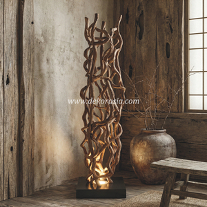 Lámpara de Pie Decorativa de Madera Kasela para Sala de Estar, Dormitorio, Hotel, Diseño de Iluminación Interior - Product Image 6