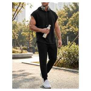 เสื้อเชิ้ตมีฮู้ดผู้ชายแบบมีเชือกผูก เสื้อฮู้ดผ้าฝ้ายทรงหลวมสบาย ๆ เสื้อยืดน้ำหนักเบา ระบายอากาศได้ดี สวมใส่สบายทุกวัน สตรีทแวร์ - Product Image 6