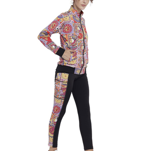 Women Sublimation Tracksuit Performance Sportswear <b>Jacket</b> and Pants Set with Quick Dry Fabric - Product Image 1