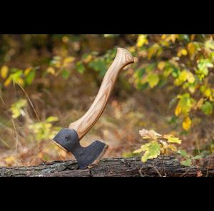 Hand-Forged High Carbon Steel Flat Backed 13" DIY Grade Bushcraft <b>Axe</b> Full Tang Ash Wood <b>Handle</b> ODM Outdoor Work Gifts - Product Image 5