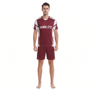Conjunto de Camiseta de Fútbol para Hombre Hawk Eye, Cuello en V, Manga Corta, Poliéster que Absorbe la Humedad, Uniforme Deportivo para Adultos, Ajuste Atlético para Todas las Temporadas - Product Image 3