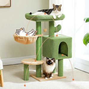 Struttura per gatti e graffi per gatti al coperto torre con amaca - Product Image 2